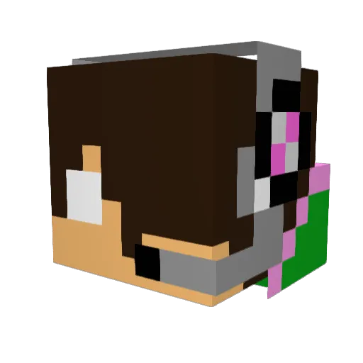 Steffi5 Minecraft avatar head, 3D render