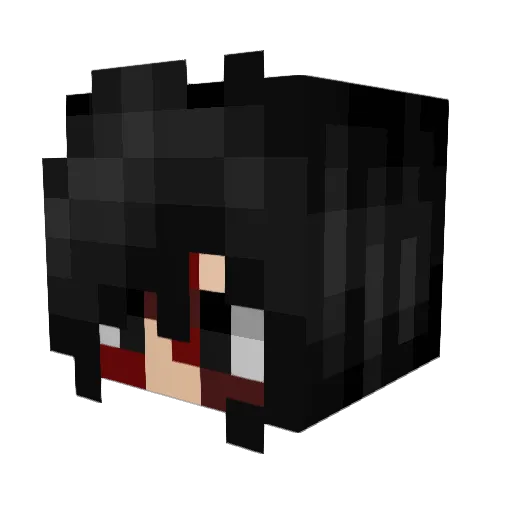 Steffiire Minecraft avatar head, 3D render