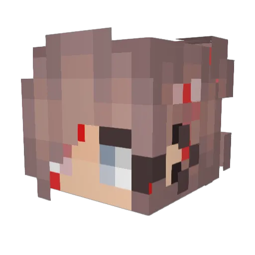 Steffixem Minecraft avatar head, 3D render