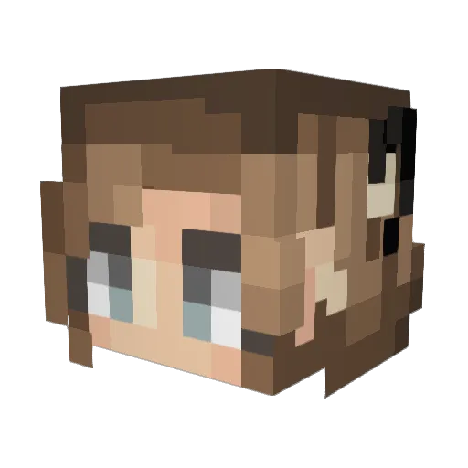 Stefyg Minecraft avatar head, 3D render