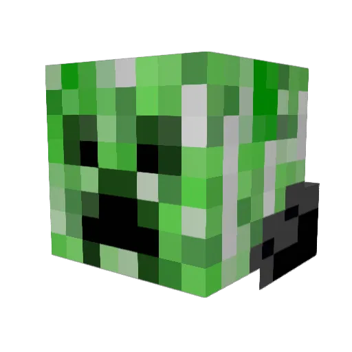 StegoPower Minecraft avatar head, 3D render
