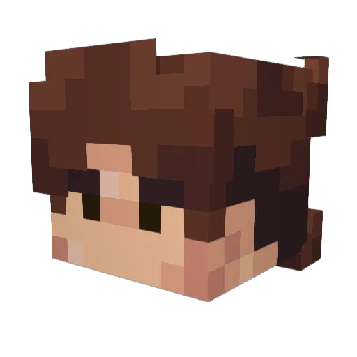 Stegos_ Minecraft avatar head, 3D render