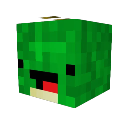 Stegossaurus Minecraft avatar head, 3D render