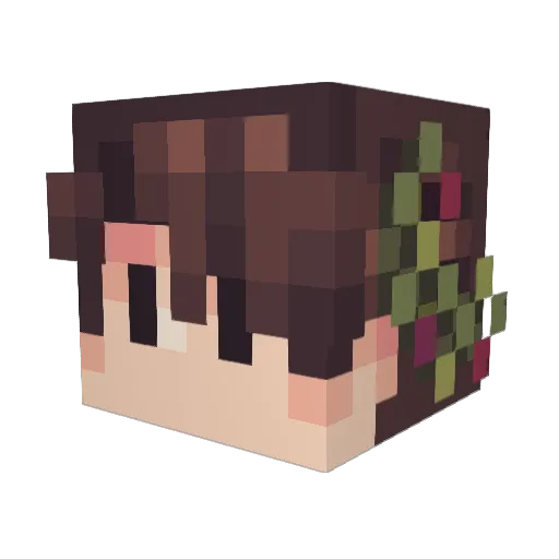 Stegrolo Minecraft avatar head, 3D render