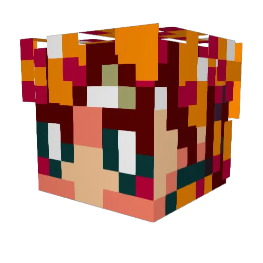 Stehlen Minecraft avatar head, 3D render