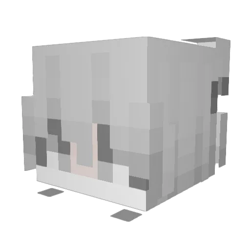 Steil Minecraft avatar head, 3D render