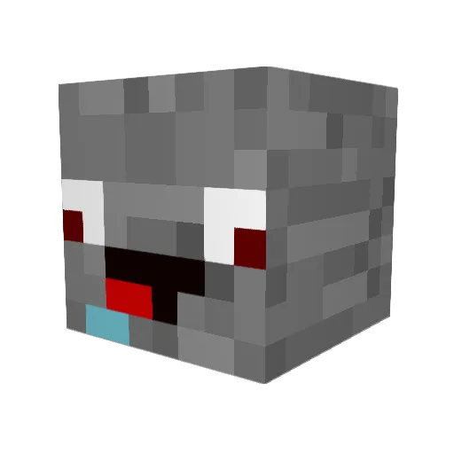 SteinAlpha Minecraft avatar head, 3D render