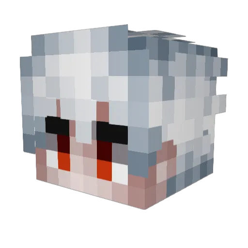 Steinbeck Minecraft avatar head, 3D render
