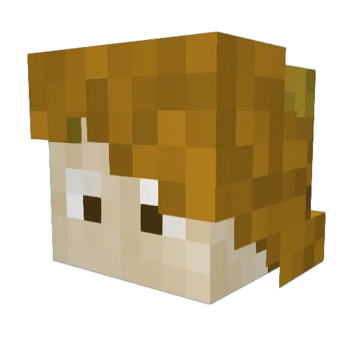 Steinbrodder Minecraft avatar head, 3D render