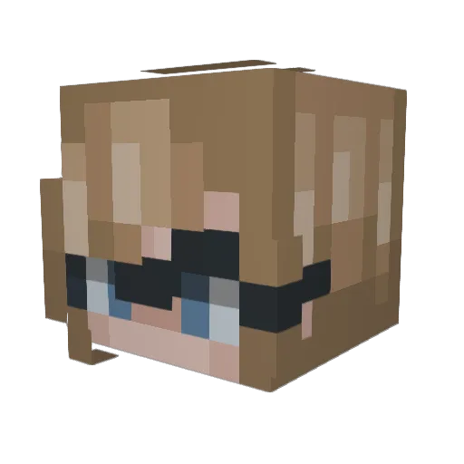 Steinbrowser Minecraft avatar head, 3D render