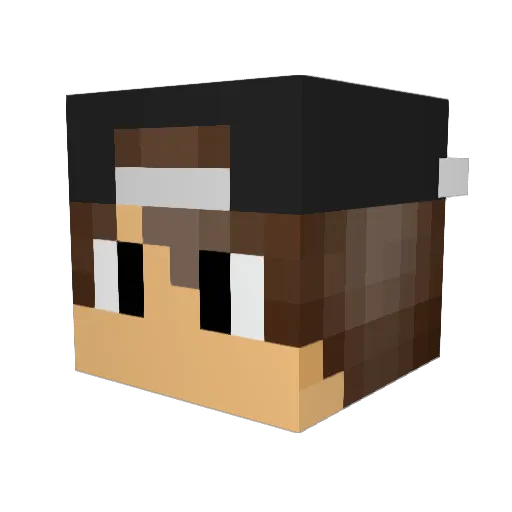 Steinvikingen Minecraft avatar head, 3D render