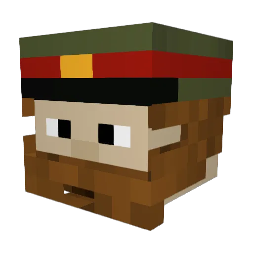 Stekarne69 Minecraft avatar head, 3D render
