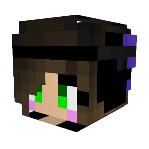 Stela666 Minecraft avatar head, 3D render