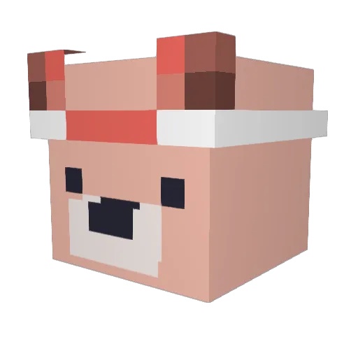 Stelala Minecraft avatar head, 3D render