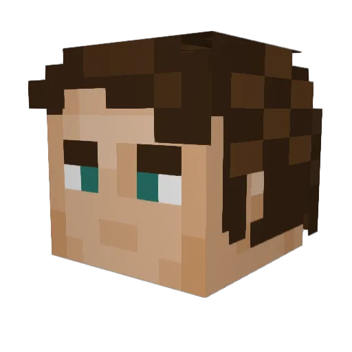 Stelargi Minecraft avatar head, 3D render