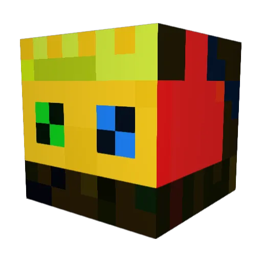 Stella13star Minecraft avatar head, 3D render