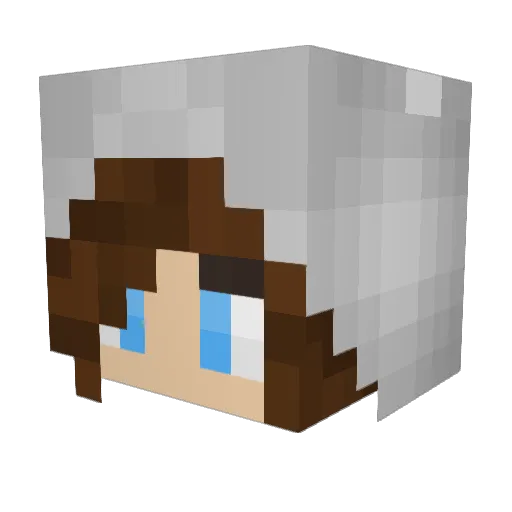 Stella1998 Minecraft avatar head, 3D render