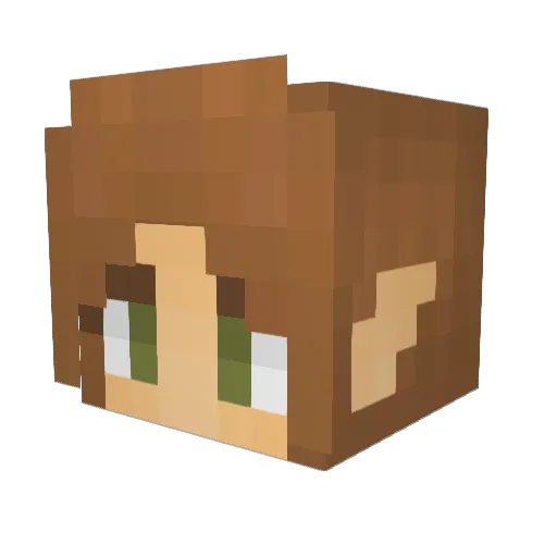 Stella2306 Minecraft avatar head, 3D render