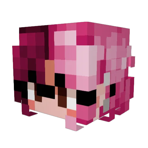 Stella404 Minecraft avatar head, 3D render