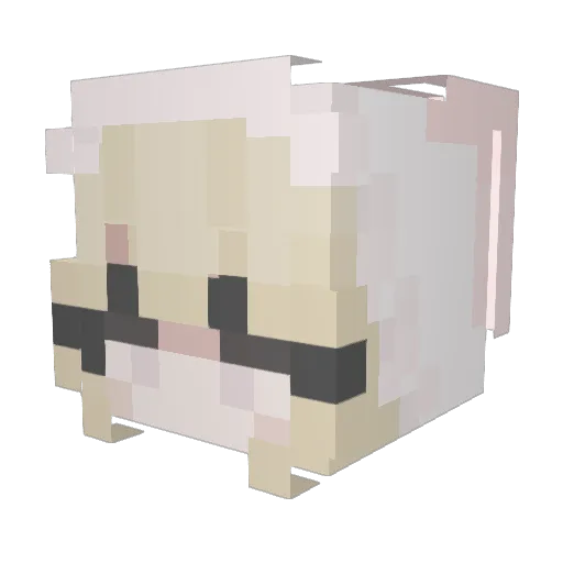 StellaBella2 Minecraft avatar head, 3D render