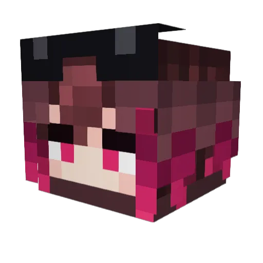StellaKisses Minecraft avatar head, 3D render