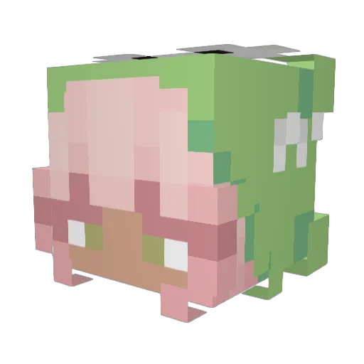 StellaX_ Minecraft avatar head, 3D render