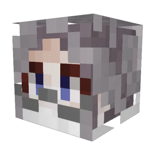 Stellaaaaris Minecraft avatar head, 3D render