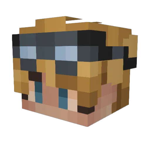 Stellar3x Minecraft avatar head, 3D render