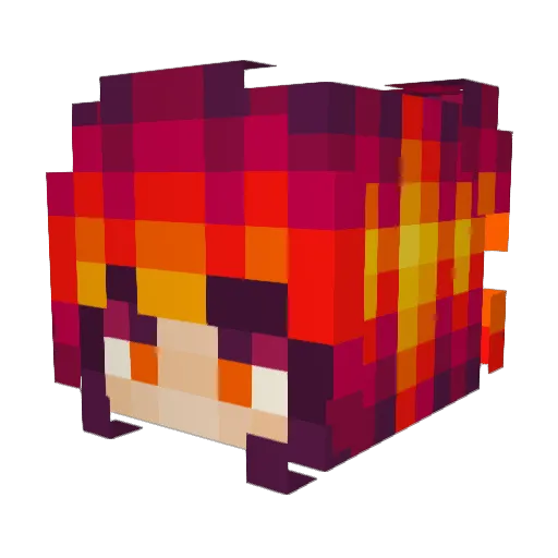 StellarAsh Minecraft avatar head, 3D render