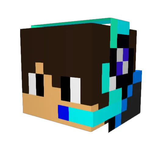 Stellargamer Minecraft avatar head, 3D render