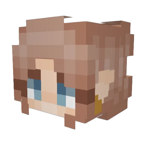 Stellax_x Minecraft avatar head, 3D render
