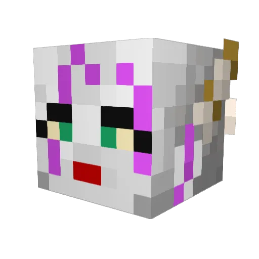 Stellays Minecraft avatar head, 3D render