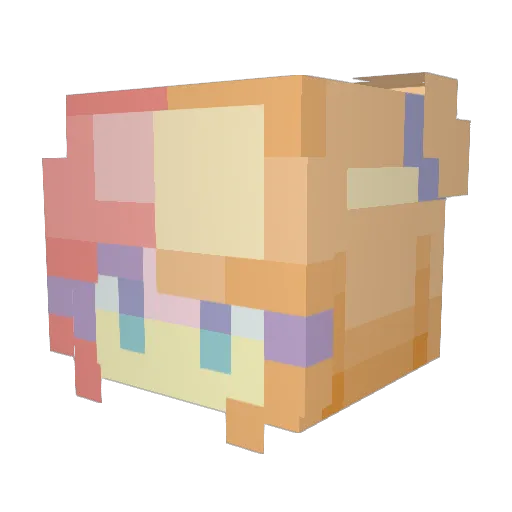 StelleBell Minecraft avatar head, 3D render
