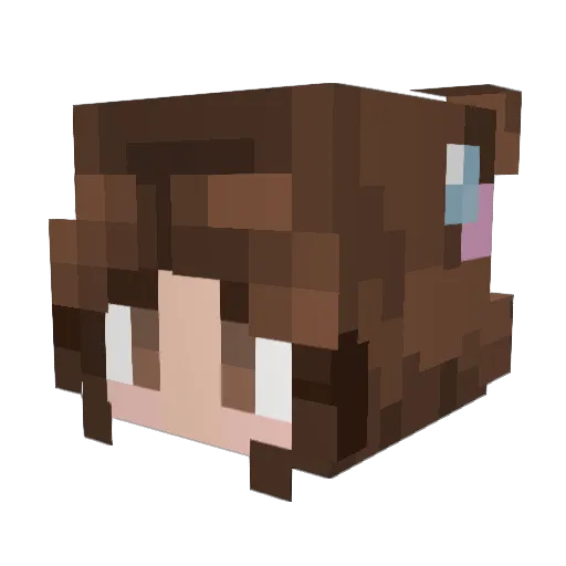 Stellelovesbread Minecraft avatar head, 3D render