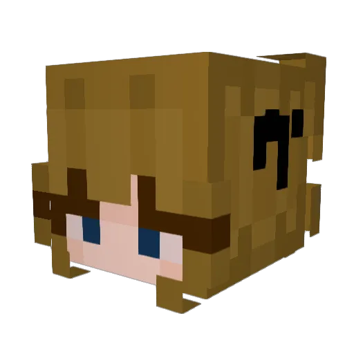 Stellie17 Minecraft avatar head, 3D render