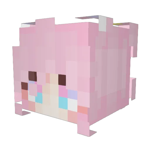 Stellnyan Minecraft avatar head, 3D render