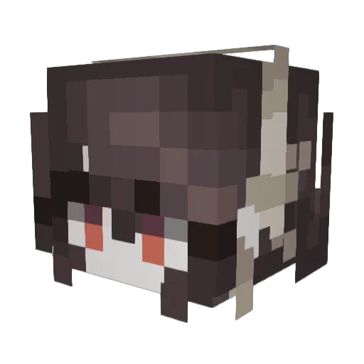 Stelluwu Minecraft avatar head, 3D render