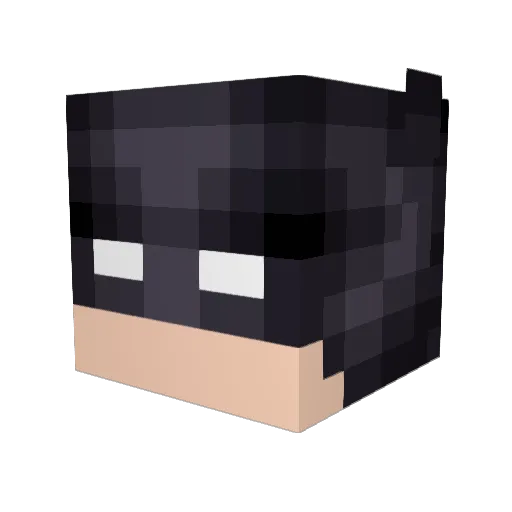 Stelx Minecraft avatar head, 3D render