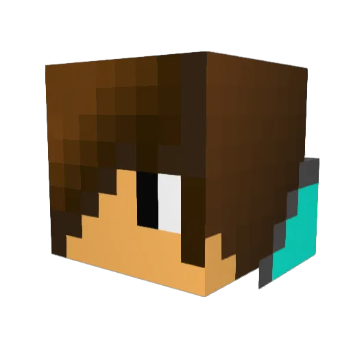 Stemzy Minecraft avatar head, 3D render