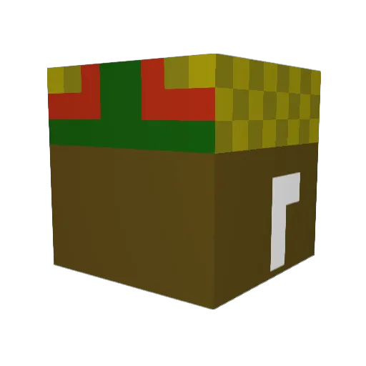 Sten24 Minecraft avatar head, 3D render