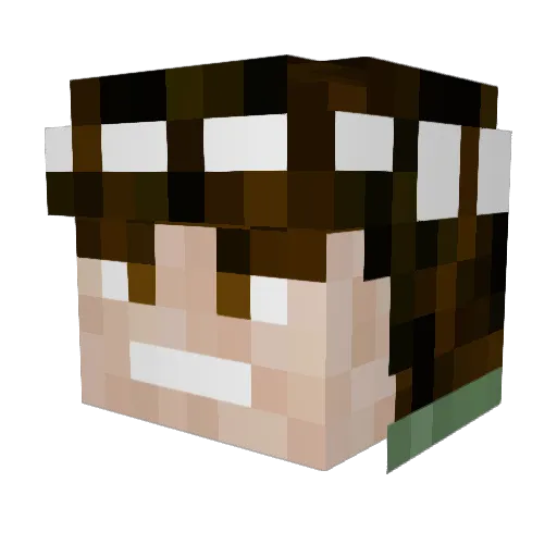 Stenchful Minecraft avatar head, 3D render