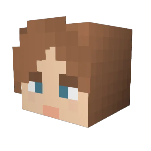 Stendrus Minecraft avatar head, 3D render