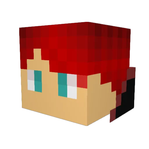 StentorianTV Minecraft avatar head, 3D render