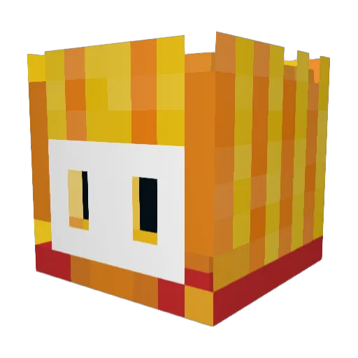 Stentric Minecraft avatar head, 3D render