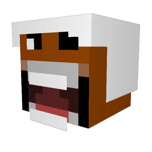 StepAniki Minecraft avatar head, 3D render