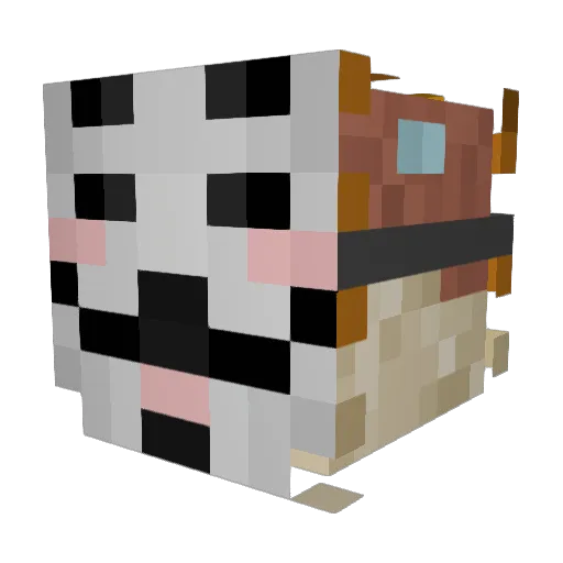 StepOner Minecraft avatar head, 3D render