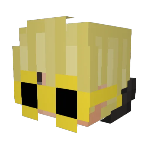 StepSisMoney Minecraft avatar head, 3D render