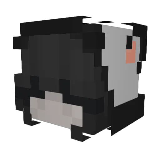 StepSisPanda Minecraft avatar head, 3D render