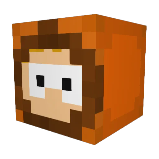Step_Glowa Minecraft avatar head, 3D render