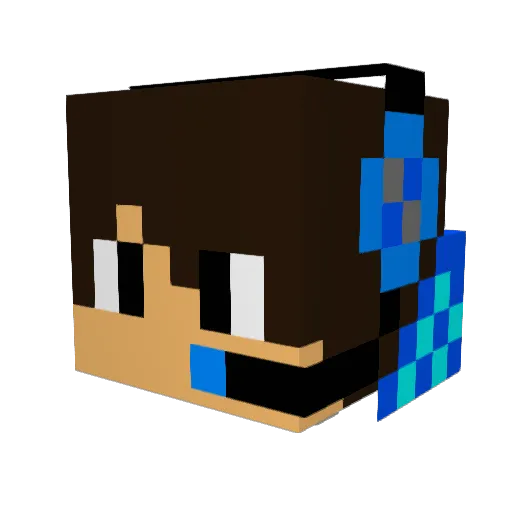 Stepano Minecraft avatar head, 3D render